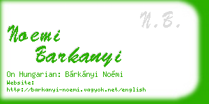 noemi barkanyi business card