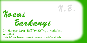 noemi barkanyi business card